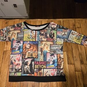 Unique Womens Silky Feel Top Fashion Graphics By Blush No Size Tag See Pics #299